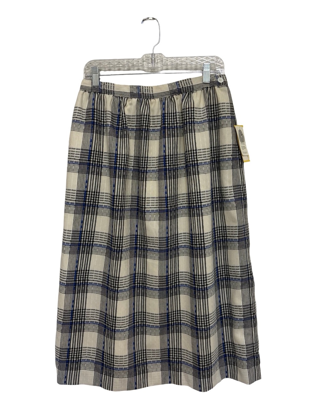 NEW Vintage Deadstock Austin Hill 100% Wool Whitehall Plaid Midi Skirt - Size 16